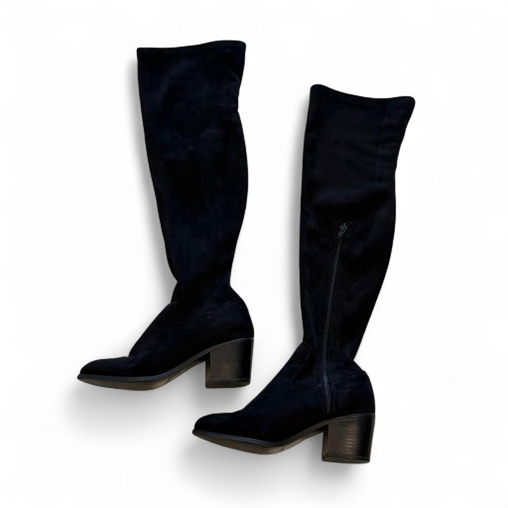 Forever 21 black faux suede over the knee boots